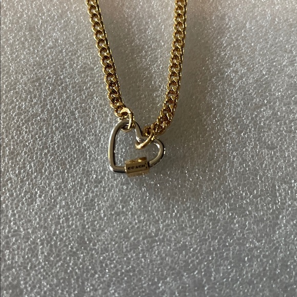Coach Two-Tone Heart Necklace - Picture 3 of 5